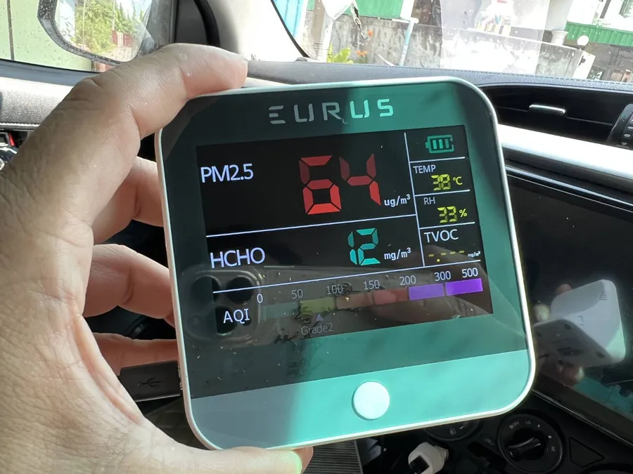 เครื่องวัดค่าฝุ่น PM2.5 ในห้องโดยสาร